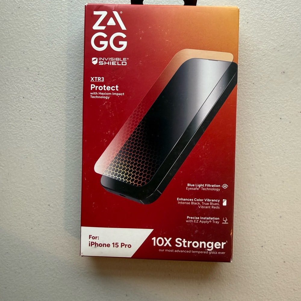 ZAGG InvisibleShield Screen Protector for iPhone 15 Pro - Black